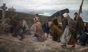 La promesa, después del temporal (1903). Paisaje asturiano del pintor gijonés Ventura Álvarez Sala