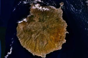 Gran Canaria, con la península de La Isleta en su extremo nororiental