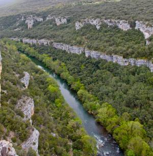 Parque natural de las Hoces del Alto Ebro y Rudrón, en Las Merindades, provincia de Burgos 