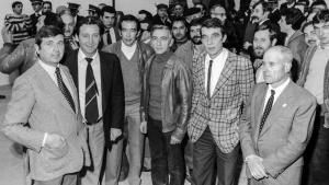 Julio Palau Lozano, Antoni Reig Ventura i otras figuras de la pelota valenciana en el Trinquete de Alginet, 1982