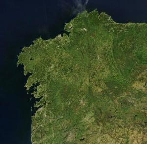 Imagen de Galicia hecha por un satélite de la NASA 