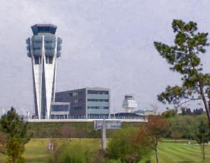 Torre de control del aeropuerto de Santiago de Compostela 
