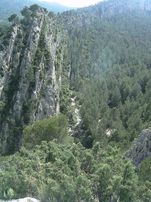 Valle del río Alhárabe en las Sierras de Moratalla, comarca del Noroeste 