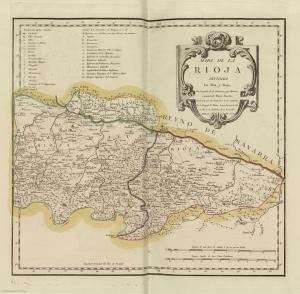 Mapa de La Rioja dividida en Alta y Baja realizado por Tomás López en 1769[36]