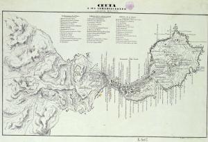 Plano de Ceuta en el siglo XIX