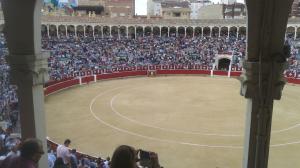 Interior de la plaza de toros de Albacete, con capacidad para 12 000 espectadores