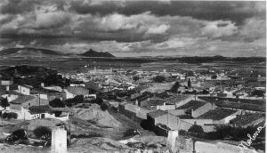 Vista de Caudete en la década de 1940.