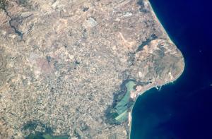 Vista de la ciudad tomada desde la Estación Espacial Internacional 