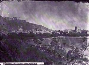 Vista de la ciudad y la huerta en 1870