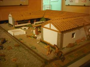 Reconstrucción de la villa romana que se halla en el Museo del Mar.