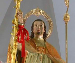 Efigie de San Blas, patrón de la villa.