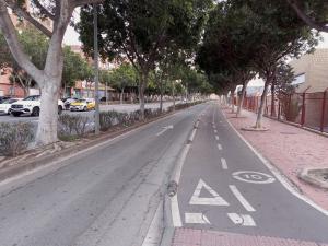 Carril bici en la Calle Calamocha