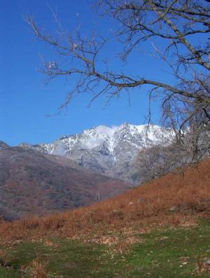Vista de la Sierra de Gredos desde Candeleda.