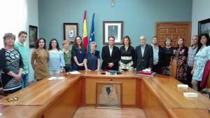 Firma del hermanamiento entre Moral de Calatrava y Piedralaves en la primera de las localidades (20 de abril de 2017)