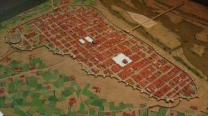 Maqueta de como debió ser la ciudad de Augusta Emerita en su máximo apogeo, en el Museo Nacional de Arte Romano 