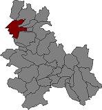 Localización de Pujalt en la comarca de Noya.