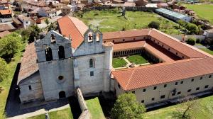 Monasterio de Santa María la Real (Villamayor de los Montes) Iglesia de San Vicente, Vista aérea