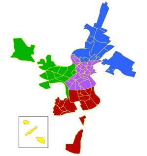 Distritos de Cáceres con sus correspondientes barrios 