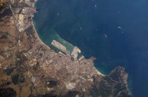 Vista de satélite de Algeciras