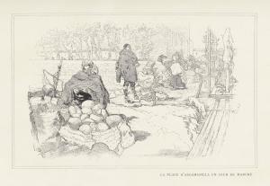 «La plaza de Argamasilla un día de mercado» de Vierge (Au pays de Don Quichotte, 1901)