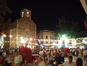 Plaza de España en las fiestas del Cristo