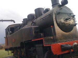 Locomotora 050-T «La Gorda», conservada en el museo de la minería de Puertollano