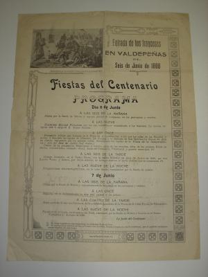Cartel de Fiestas del 1.º Centenario 1908