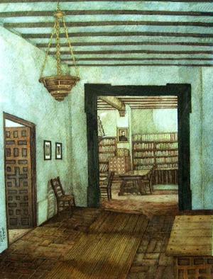 Casa del Inca, de Lorenzo Marqués (2004, tinta china sepia y acuarela)