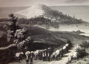 Vista de La Coruña en un grabado de mediados del siglo XIX