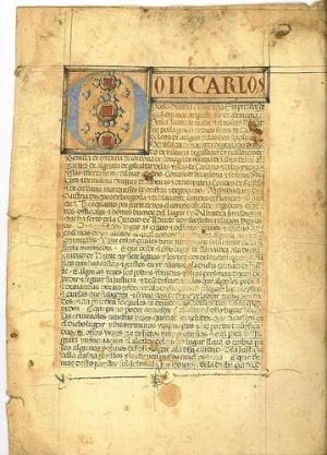 Página inicial del título de villa de Albendea