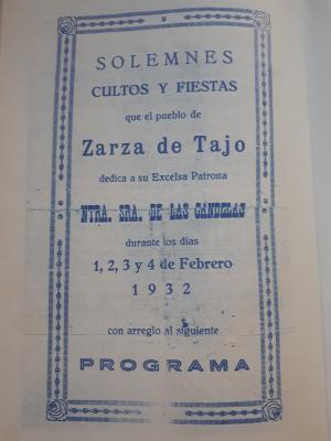 Libro de fiestas de la Candelaria 1932