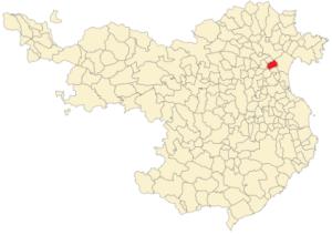 Situación de Fortiá en la provincia de Gerona.