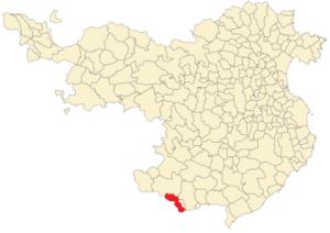 Situación de Riells i Viabrea en la provincia de Gerona