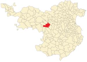 Situación de Santa Pau en la provincia de Gerona