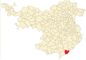 Situación de Tosa en la provincia de Gerona.