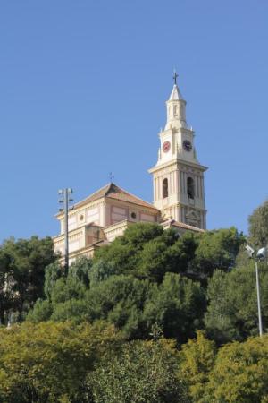 Vista del Santuario de la Virgen de la Cabeza, en Motril