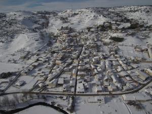 Loranca nevada tras la tormenta de nieve Filomena en 2021
