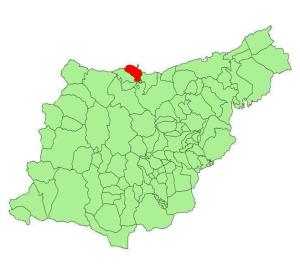 Extensión del municipio en la provincia de Guipúzcoa