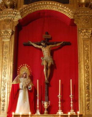 Altar del Cristo de la Plaza. Hermandad del Silencio.