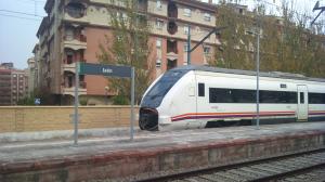 Ferrocarril de Renfe en la estación de trenes de Jaén