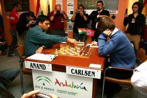Anand vs Carlsen (XXIV Torneo Intercontinental de Ajedrez Ciudad de Linares - Morelia).