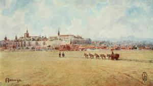 Vista general de Astorga hacia comienzos del siglo XX