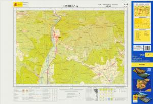 Fragmento de la hoja 131 del Mapa Topográfico Nacional de España de 2005 en el que se representa Cistierna