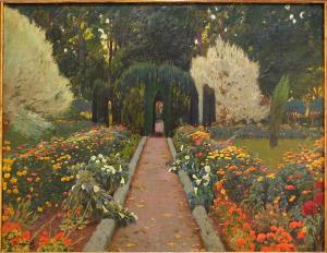 Pintura de los jardines de Aranjuez de Santiago Rusiñol (1907)