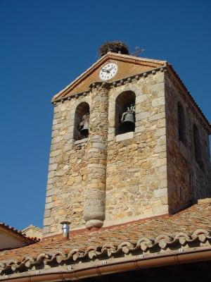 Torre del campanario en el estado anterior a la restauración llevada a cabo entre 2006 y 2009.