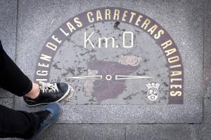 Kilómetro cero en la Puerta del Sol 