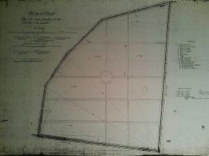 Plano de Acequias y Terraplenes de la Huerta Grande del Real Sitio, a mediados del siglo XIX.