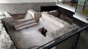 Restos arqueológicos de los baños termales de Alhama en el Museo Arqueológico Los Baños 