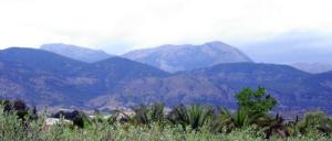Vista de Sierra Espuña desde el fértil valle del Guadalentín 