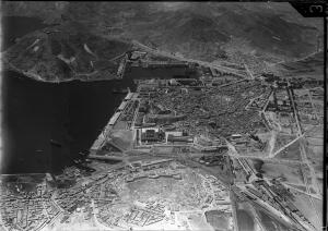 Imagen aérea de Cartagena tomada el 18 de junio de 1936, un mes antes del inicio de la guerra civil